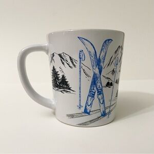 Tim Hortons 2018 Limited Edition Collectible Mug Blue Skiing Coffee Canada